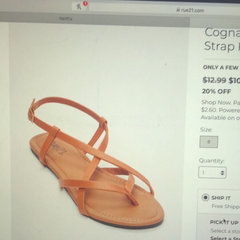 ISO of this Cognac crisscross strap sandal